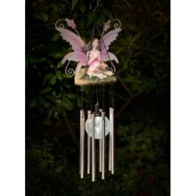 Solar Powered Fairy Wind Chime Colour Changing LED Crackle Ball G-0145
