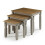 Mercers Furniture Corona Grey Nest of Tables Wax Solid Pine 1