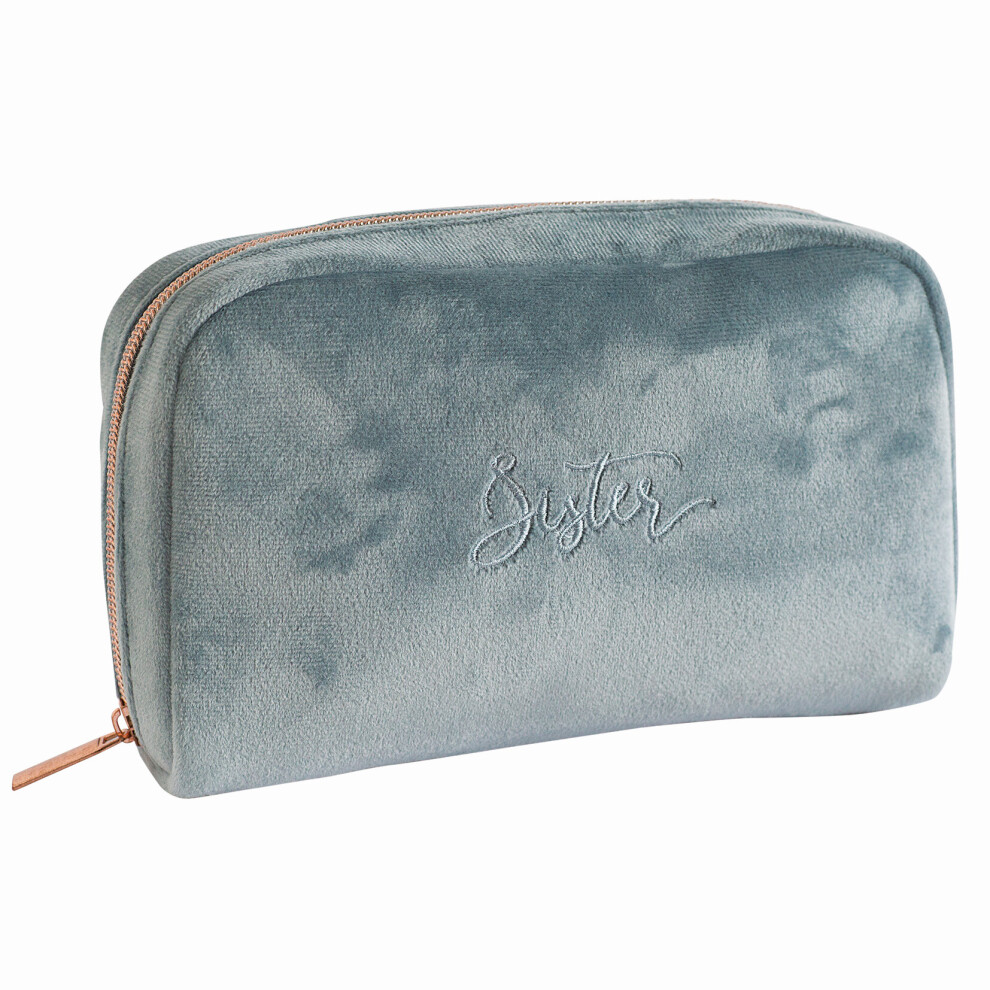 Said With Sentiment (Sister) Velour Cosmetic Beauty Bag