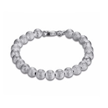 Women's Ladies Silver Plated Small Ball Beads Pearl Look Testured Design UK Seller