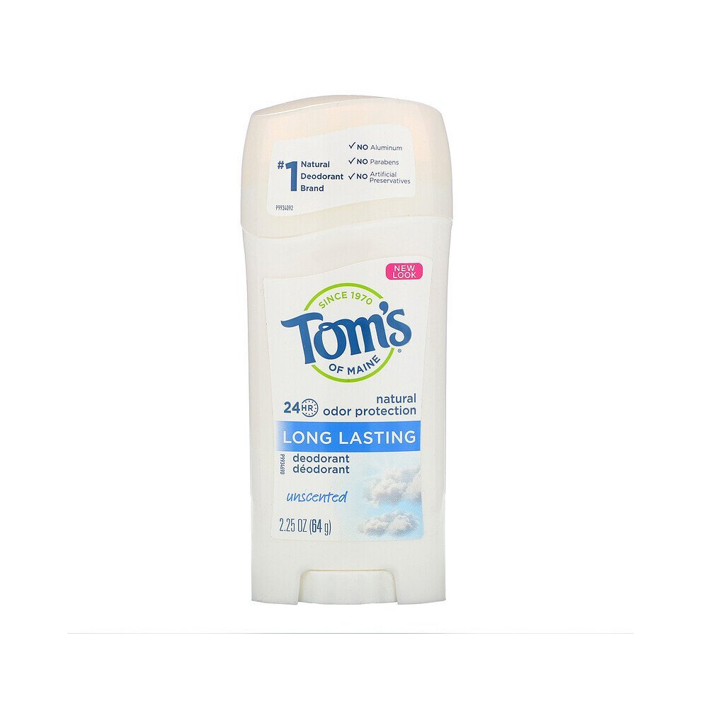 Tom's of Maine, Natural Long-Lasting Deodorant, Unscented, 64g-image-OPC-P6K9KQZ-NEW