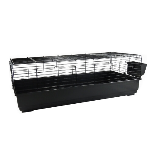 Little-Friends Indoor Rabbit Cage 140cm Black Single Tier - Small Pet Guinea Pig 1