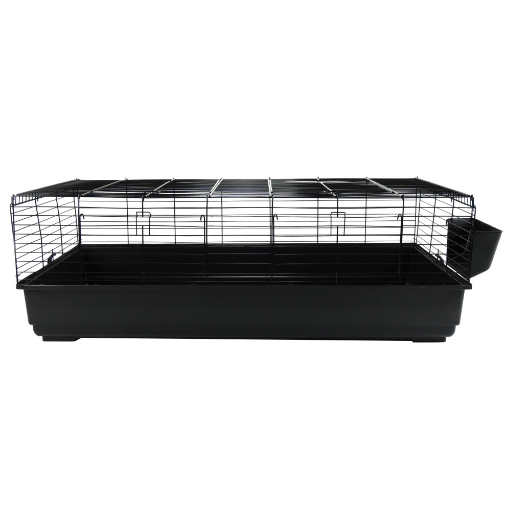 Indoor Rabbit Cage 140cm Black Single Tier - Small Pet Guinea Pig