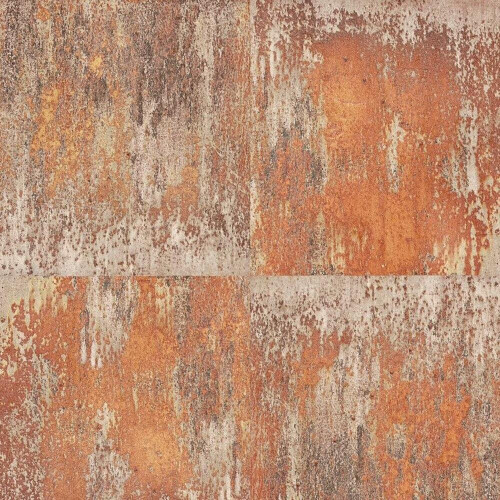 AS Creation Rusted Panel Effect Wallpaper AS Creation Orange Industrial Paste The Wall Vinyl