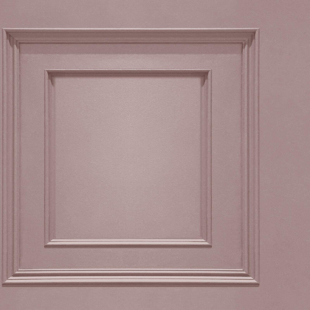 Oliana Wood Panel Effect Wallpaper Belgravia Decor Pink