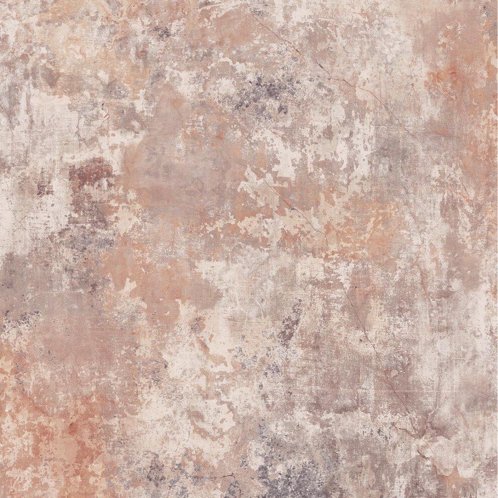 Grandeco Plaster Blush Wallpaper Industrial Concrete Effect Textured Vinyl Pink