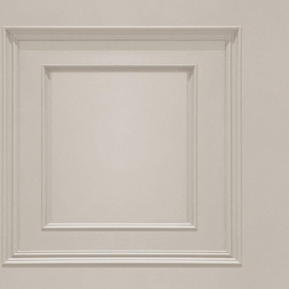 Belgravia Oliana Wood Panel Effect Wallpaper Decor Cream