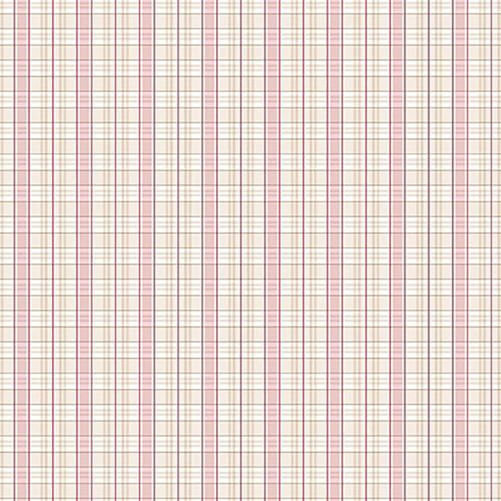 Jardin Chic Wallpaper Galerie Tartan Check Paste The Wall Red Cream