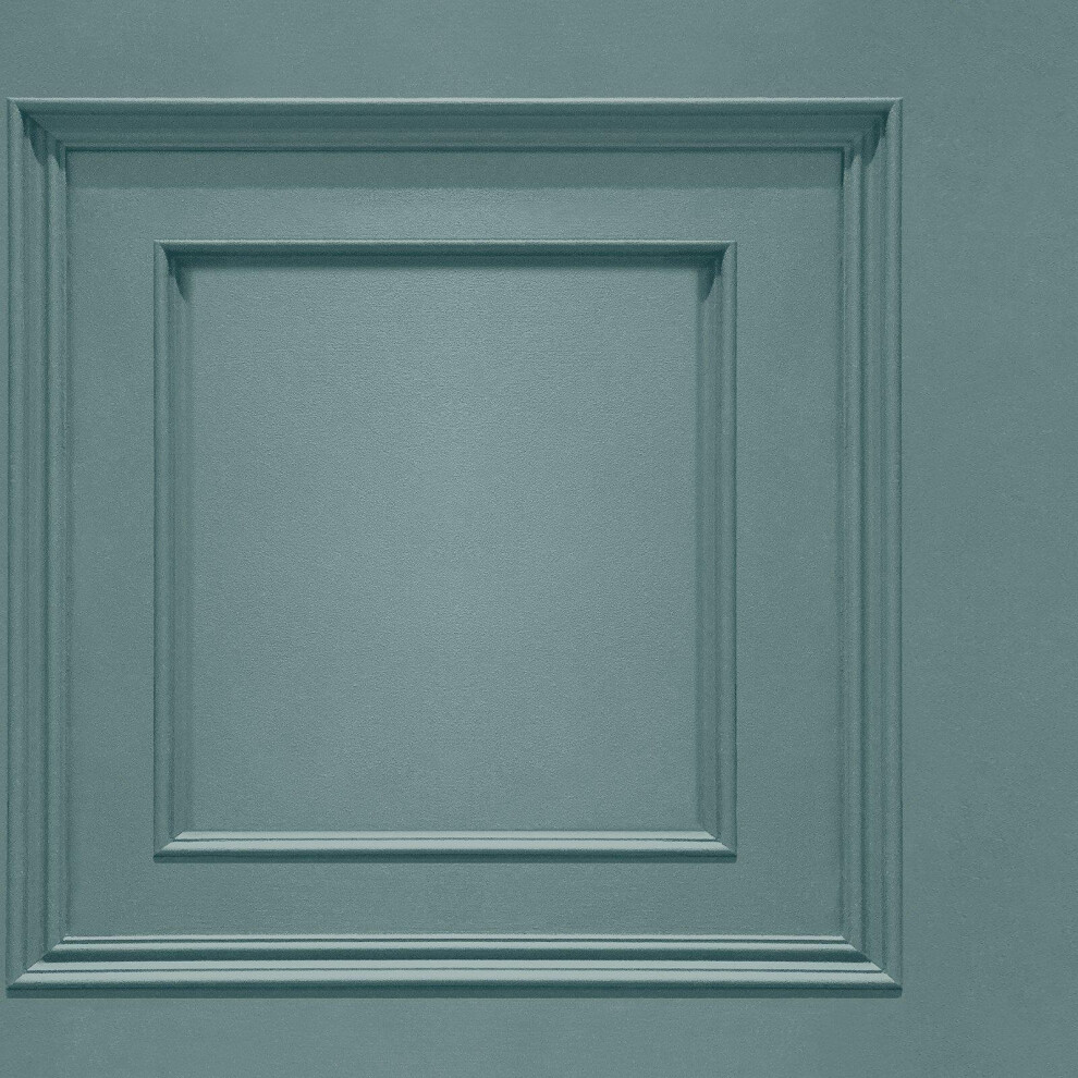 Belgravia Oliana Wood Panel Effect Wallpaper Decor Teal