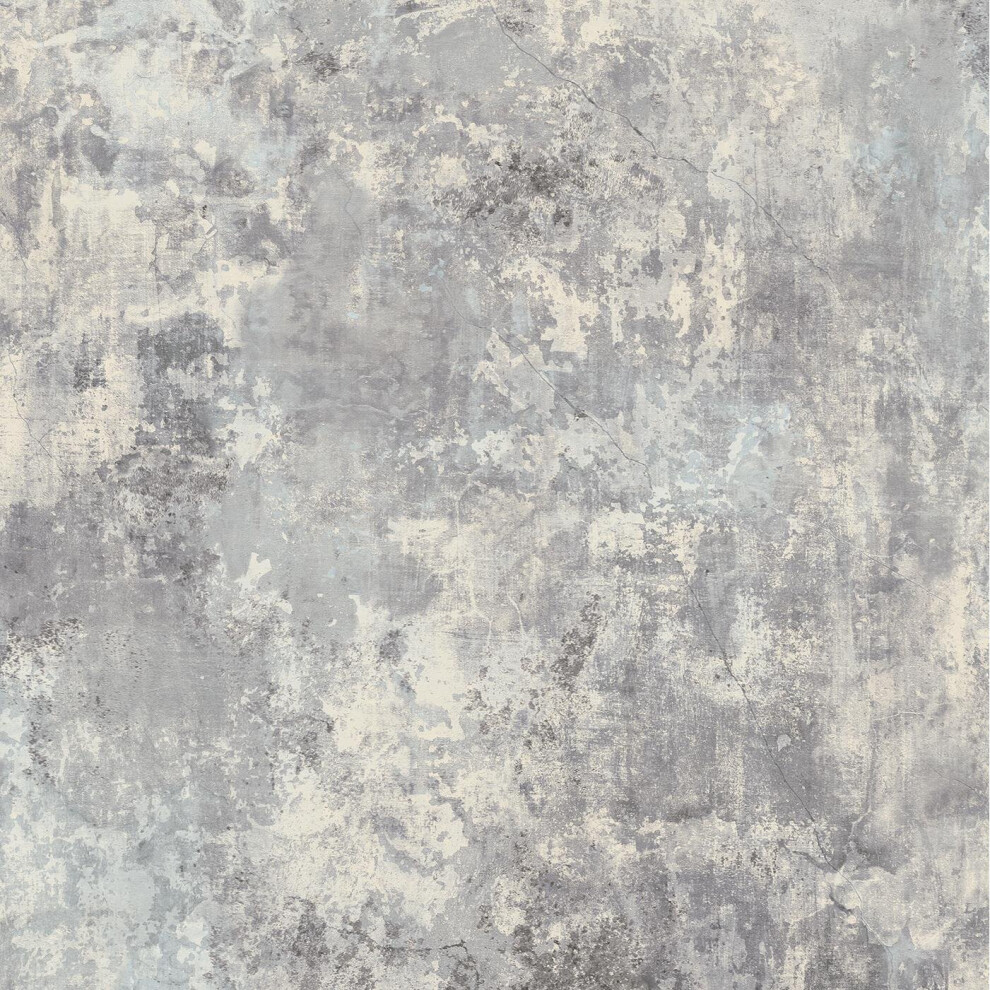 Grandeco Plaster Wallpaper Industrial Concrete Effect Textured Vinyl Light/Grey