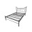 (Black, 3FT Single 90CM) Bristol Contract Mesh Base Metal Bed Frame Only 1