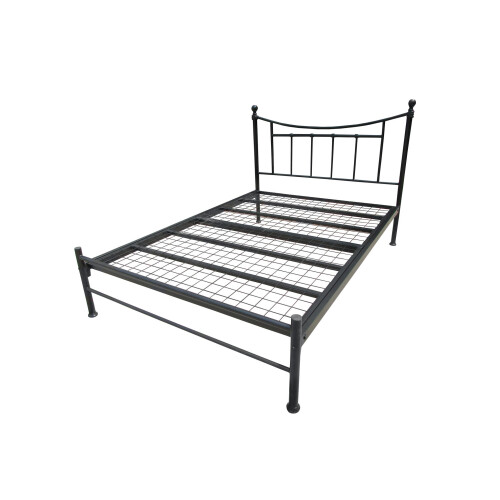 (Black, 3FT Single 90CM) Bristol Contract Mesh Base Metal Bed Frame Only
