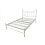 (Ivory, 4FT Small Double 120CM) Bristol Contract Mesh Base Metal Bed Frame Only 1