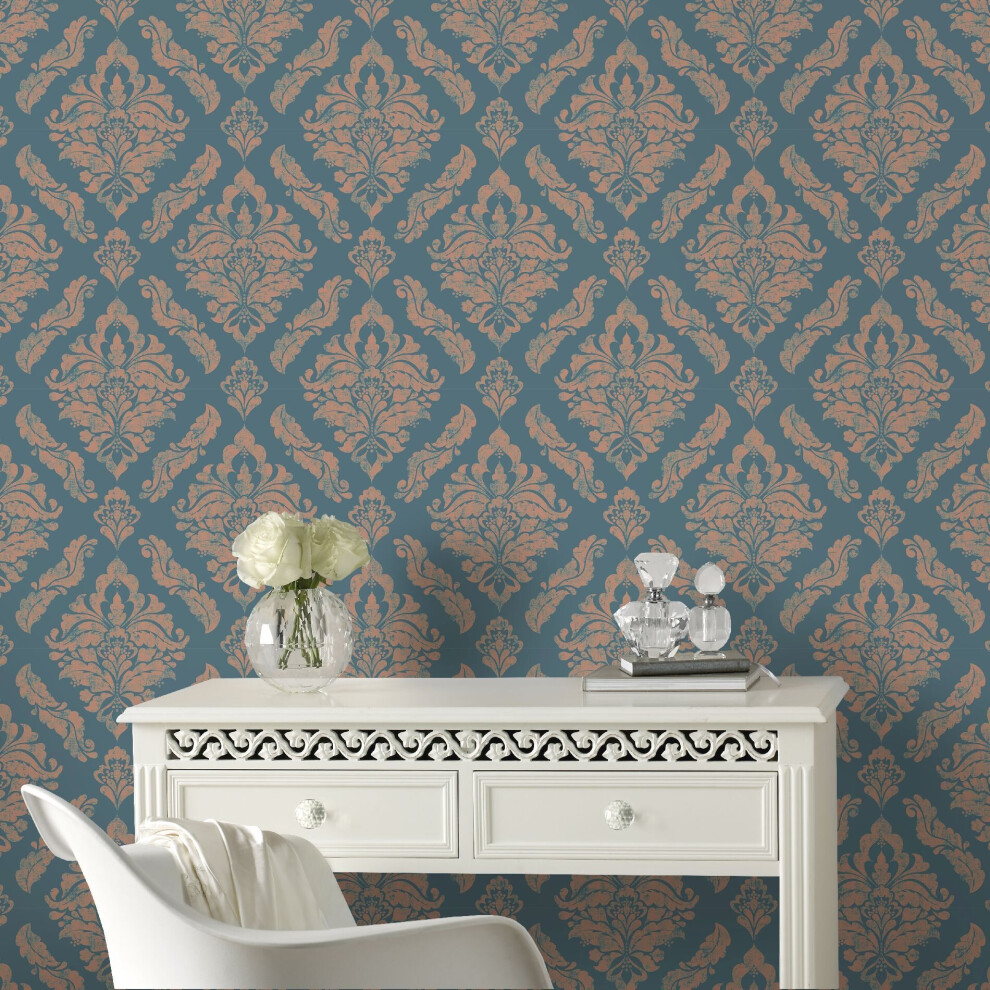 Boutique Turqoise Damaris Wallpaper 5011583354515