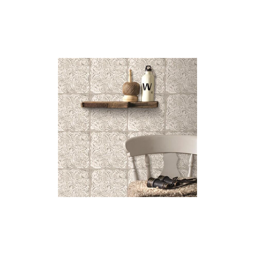 Superfresco Easy Paste the wall Ny Tile Natural  Wallpaper (Was 16)