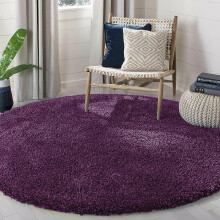 (purple Shaggy Rugs) Circle Round Shaggy Rugs Large Living Room Fluffy Mats