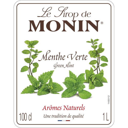MONIN Green Mint Syrup 1 L 1