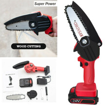Electric Cordless Chain Saw Wood Mini Cutter 550W One-Hand Saw