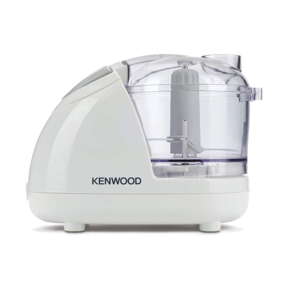 New Kenwood Mini Chopper, 0.35 Litre Dishwasher Safe Bowl, 2 Speeds, Rubber Feet For Food Chopper Stability, 300 W, Ch180a, White