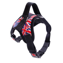 (M(20.5" - 23.6" Chest), Flag) Good Quality Dog Pet Harness Vest w/ Handle