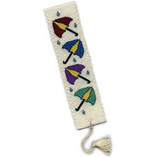 Umbrellas Bookmark Counted Cross Stitch Kit