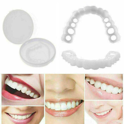 Smile Snap On Upper False Teeth Dental Veneers Dentures Tooth Cover Set 1