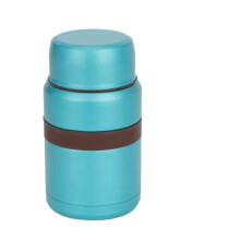 (Blue ) 500ML Thermos Hot Food Flask Lunch Vacuum Storage Warm Soup Heat Travel Work