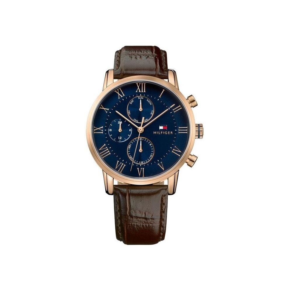Tommy Hilfiger Men's Watch TH1791399 Brown Leather, New with Tags