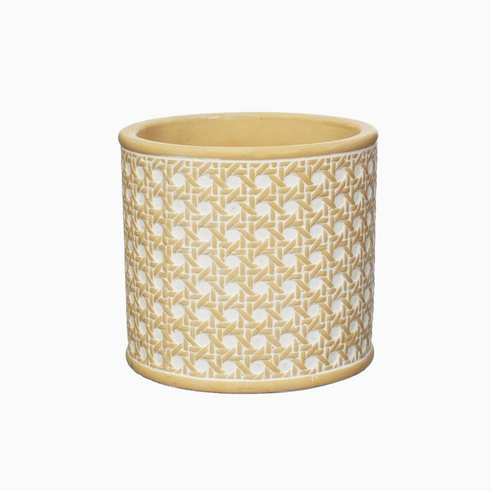 RATTAN WEAVE CONCRETE PLANTER-image-OPC-P78BN96-NEW