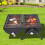Steel Black Fire Pit Portable BBQ Barbecue Trend 1