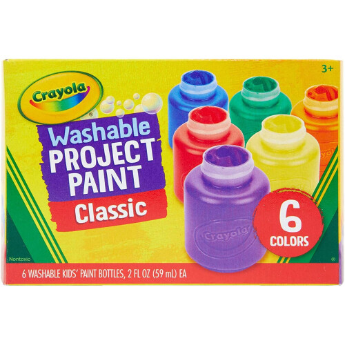 Crayola CRAYOLA 6 Washable Kids Paint, 54-1204 1