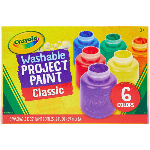 Crayola CRAYOLA 6 Washable Kids Paint, 54-1204