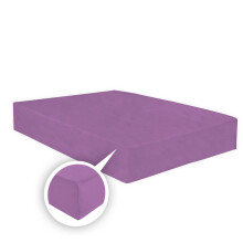 (Lilac, Double) 100% Brushed Cotton Thermal Fitted Sheets 25cm.Warm & Cosy Flannelette Plain Fitted Sheets in All Sizes.