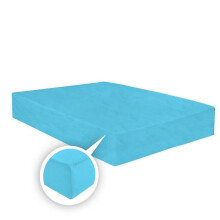 (Lt Blue, Super King) 100% Brushed Cotton Thermal Fitted Sheets 25cm.Warm & Cosy Flannelette Plain Fitted Sheets in All Sizes.
