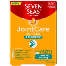 Seven Seas Joint Care Supplex and Turmeric with Glucosamine, Omega-3 Vitamin and D Manganese, Supplements for Joints, 60 Tablets, 30 Days Su