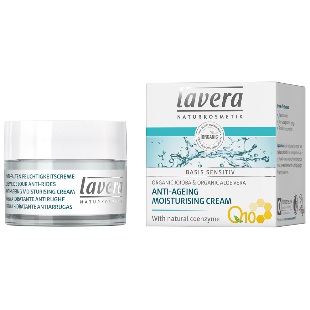 Lavera Cream Anti-Ageing Moisturising Q10 Moisturises & Reduces Wrinkles Vegan Organic Skin Care Natural & Innovative Cosmetics 50Ml