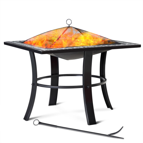 Mosaic Table Fire Pit BBQ Barbecue Grill, Best 1