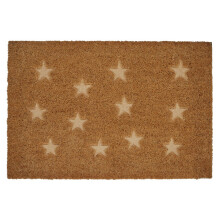 Star Embossed Doormat Natural Coir And PVC Rubber Back