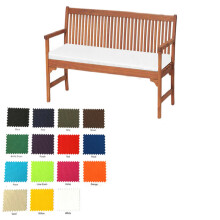 (White, 2 Seater (108x45x6cm)) Garden Outdoor Waterproof Seater Bench Pad Cushion