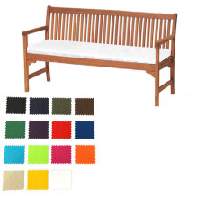 (White, 3 Seater (143x52x6cm)) Garden Outdoor Waterproof Seater Bench Pad Cushion