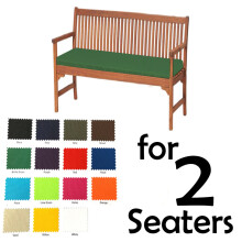 (Bottle Green, 2 Seater (108x45x6cm)) Garden Outdoor Waterproof Seater Bench Pad Cushion