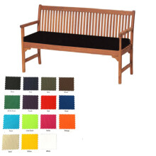 (Black, 3 Seater (143x52x6cm)) Garden Outdoor Waterproof Seater Bench Pad Cushion
