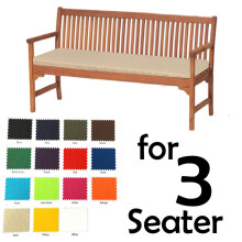 (Sand, 3 Seater (143x52x6cm)) Garden Outdoor Waterproof Seater Bench Pad Cushion