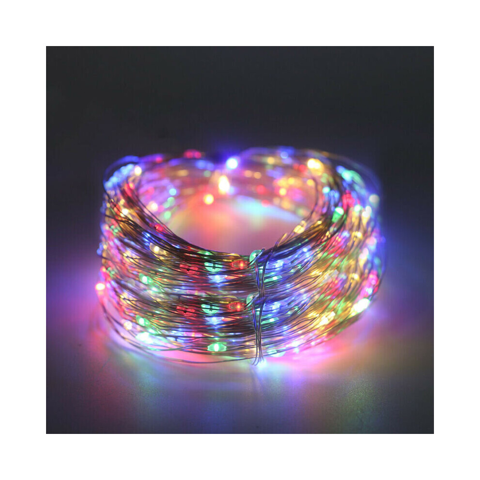 (Colourful ) 10m LED Solar Fairy String Fence Lights Waterproof