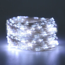 (White ) 10m LED Solar Fairy String Fence Lights Waterproof