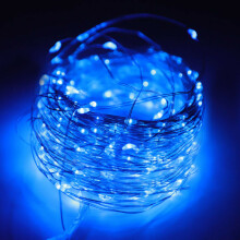 (Blue ) 10m LED Solar Fairy String Fence Lights Waterproof
