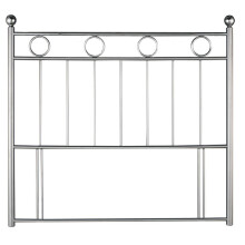 (3FT Single) London Silver/Chrome Free Standing Metal Headboard