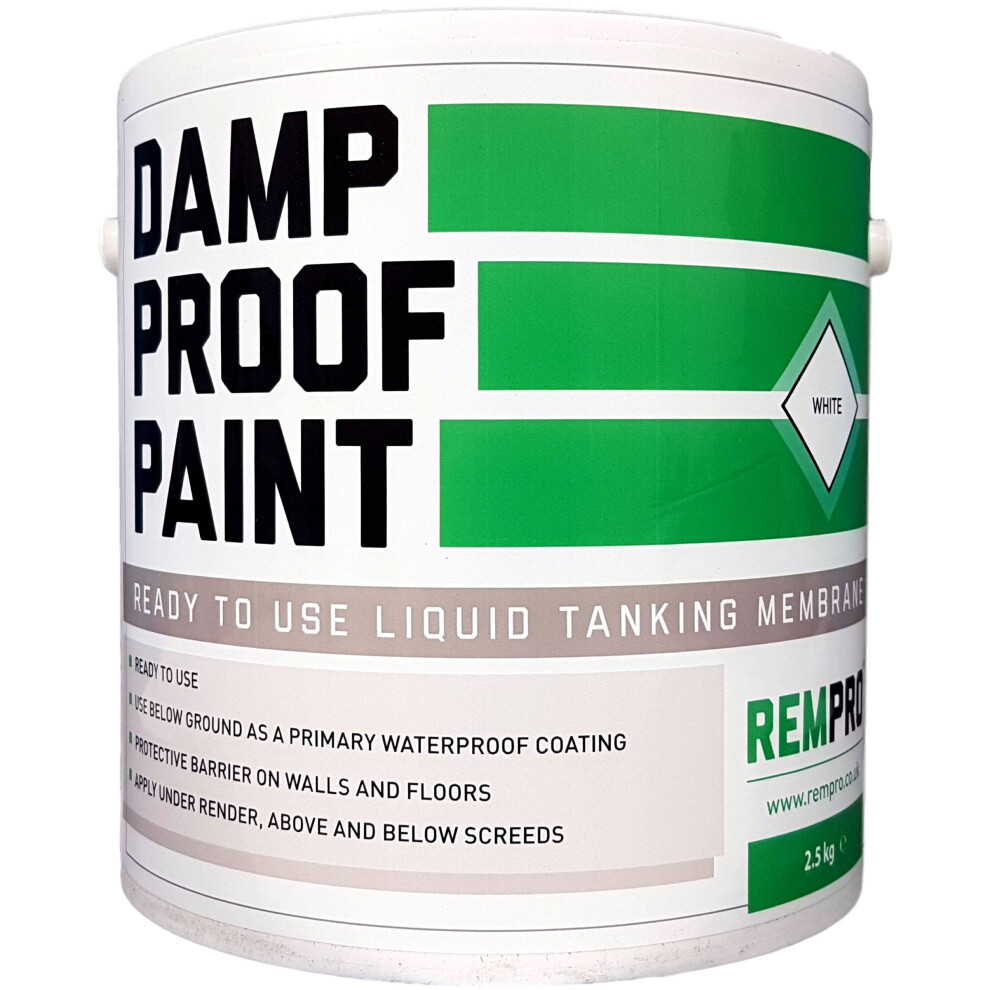 (2.5kg) Rempro White Damp Proof Paint