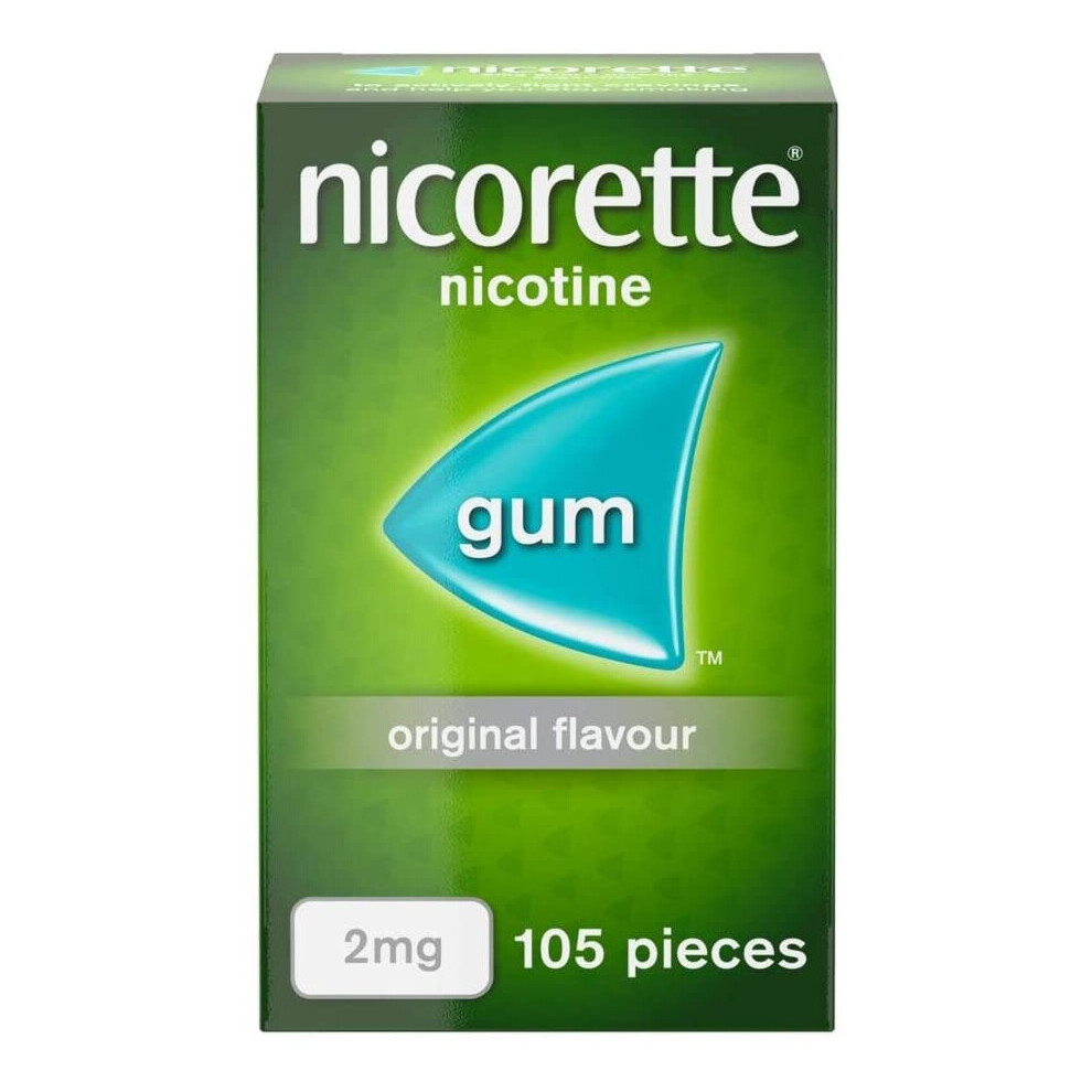 Nicorette Original Chewing Gum 2mg 105 Pieces (Stop Smoking Aid)