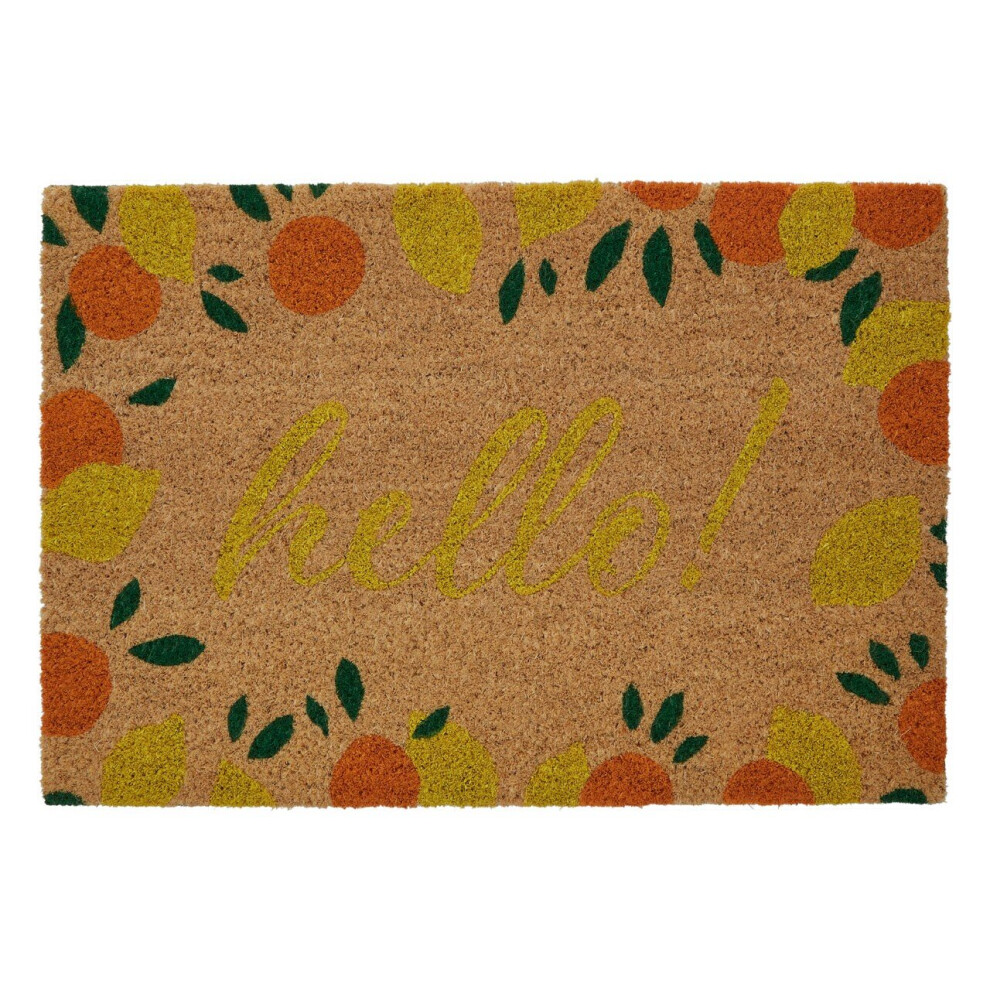 La Dolce Frutta Doormat Non-skid Rectangular PVC Base